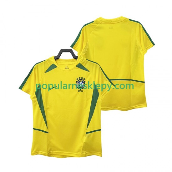 Koszulka Krótka Męska Reprezentacji Brazylii Pierwszy strój Retro 2002