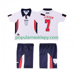 Koszulka Krótka dla Dzieci Reprezentacji Anglii Pierwszy strój Beckham 7 Retro 1998