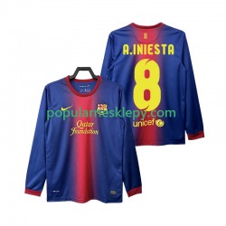 Koszulka Długi Męska FC Barcelona Pierwszy strój A INIESTA 8 Retro 2012 2013
