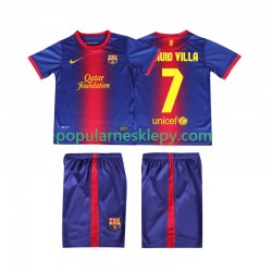 Koszulka Krótka dla Dzieci FC Barcelona Pierwszy strój DAUID VILLA 7 Retro 2012 2013