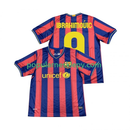 Koszulka Krótka Męska FC Barcelona Pierwszy strój Ibrahimovic 9 Retro 2009 2010