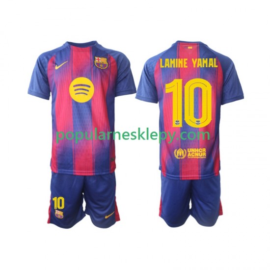 Koszulka Krótka dla Dzieci FC Barcelona Pierwszy strój Lamine Yamal 10 Champions League 2025-2026