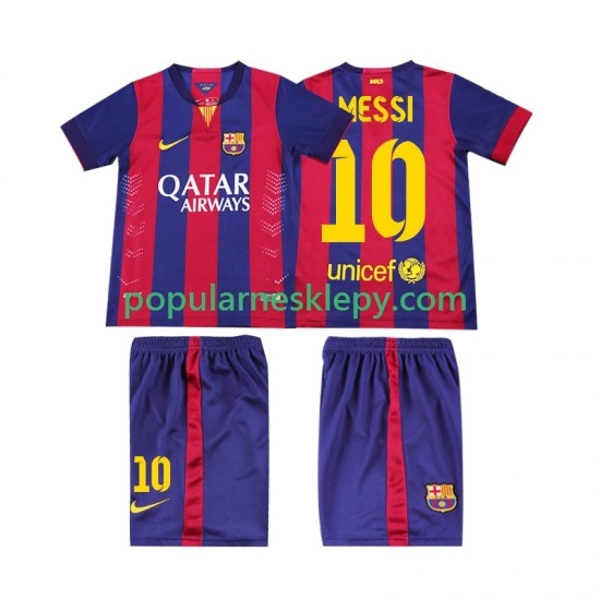Koszulka Krótka dla Dzieci FC Barcelona Pierwszy strój Lionel Messi 10 Retro 2014 2015 Koszulka Krótka dla Dzieci FC Barcelona Pierwszy strój Lionel Messi 10 Retro 2014 2015