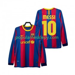 Koszulka Długi Męska FC Barcelona Pierwszy strój Lionel Messi 10 Retro 2010 2011