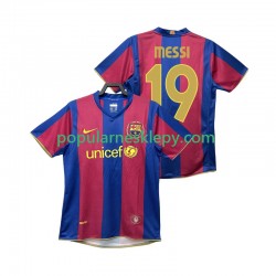 Koszulka Krótka Męska FC Barcelona Pierwszy strój Lionel Messi 19 Retro 2007 2008