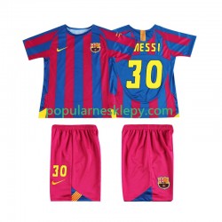 Koszulka Krótka dla Dzieci FC Barcelona Pierwszy strój Lionel Messi 30 Retro Champions League 2005 2006
