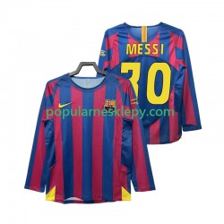 Koszulka Długi Męska FC Barcelona Pierwszy strój Lionel Messi 30 Retro Champions League 2005 2006
