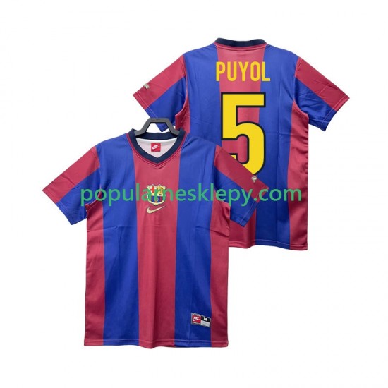Koszulka Krótka Męska FC Barcelona Pierwszy strój PUYOL 5 Retro 1998 1999
