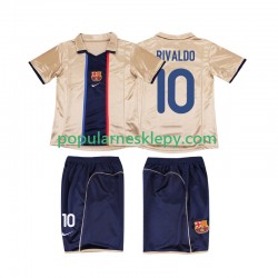 Koszulka Krótka dla Dzieci FC Barcelona Drugi strój RIVALDO 10 Retro 2001 2002