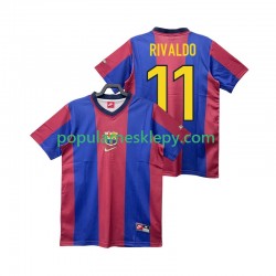 Koszulka Krótka Męska FC Barcelona Pierwszy strój RIVALDO 11 Retro 1998 1999