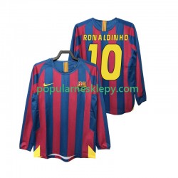 Koszulka Długi Męska FC Barcelona Pierwszy strój RONALDINHO 10 Retro 2005 2006