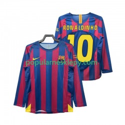 Koszulka Długi Męska FC Barcelona Pierwszy strój RONALDINHO 10 Retro Champions League 2005 2006