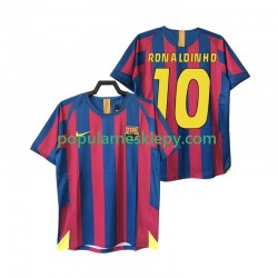 Koszulka Krótka Męska FC Barcelona Pierwszy strój RONALDINHO 10 Retro 2005 2006