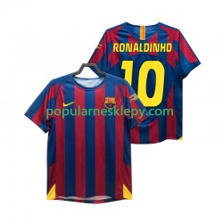 Koszulka Krótka Męska FC Barcelona Pierwszy strój RONALDINHO 10 Retro Champions League 2005 2006