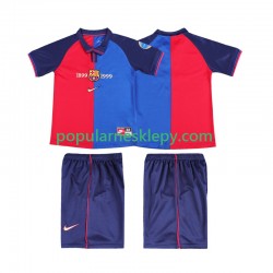 Koszulka Krótka dla Dzieci FC Barcelona Pierwszy strój Retro 1999 2000