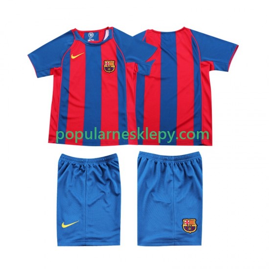 Koszulka Krótka dla Dzieci FC Barcelona Pierwszy strój Retro 2004 2005