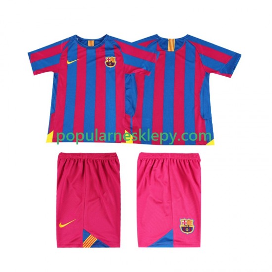 Koszulka Krótka dla Dzieci FC Barcelona Pierwszy strój Retro 2005 2006