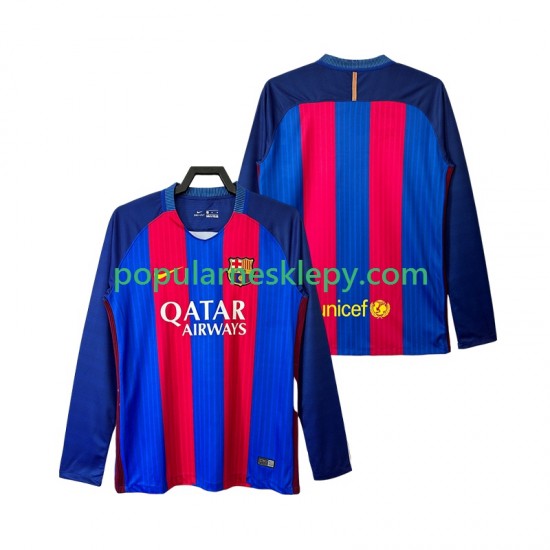 Koszulka Długi Męska FC Barcelona Pierwszy strój Retro 2016 2017