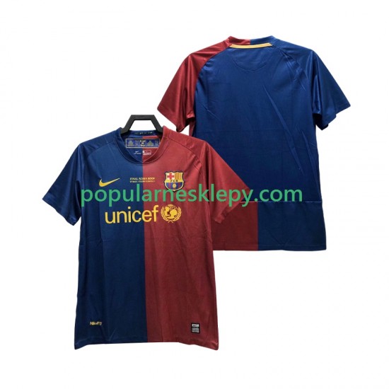 Koszulka Krótka Męska FC Barcelona Pierwszy strój Retro Champions League 2008 2009 Koszulka Krótka Męska FC Barcelona Pierwszy strój Retro Champions League 2008 2009