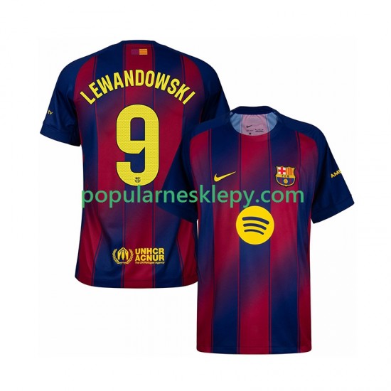 Koszulka Krótka Męska FC Barcelona Pierwszy strój Robert Lewandowski 9 2025-2026