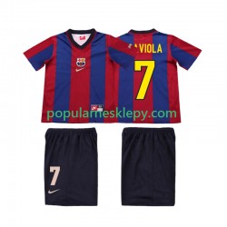 Koszulka Krótka dla Dzieci FC Barcelona Pierwszy strój SAVIOLA 7 Retro 1998 1999