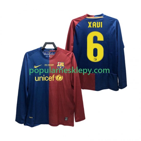 Koszulka Długi Męska FC Barcelona Pierwszy strój XAVI 6 Retro Champions League 2008 2009 Koszulka Długi Męska FC Barcelona Pierwszy strój XAVI 6 Retro Champions League 2008 2009