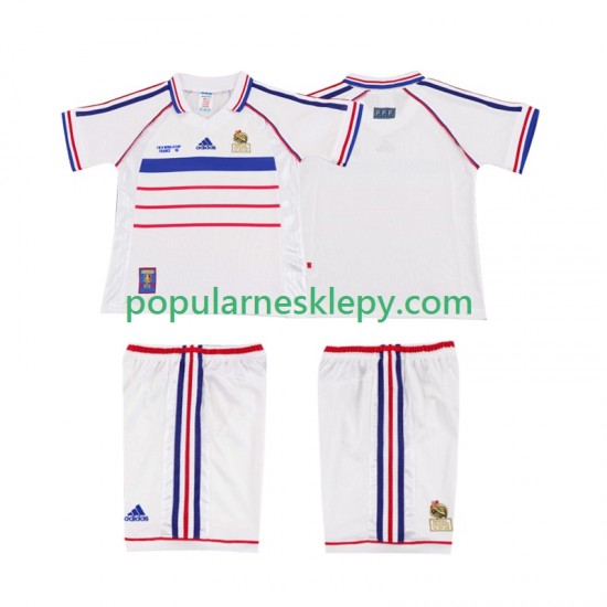 Koszulka Krótka dla Dzieci Reprezentacji Francji Drugi strój Retro 1998
