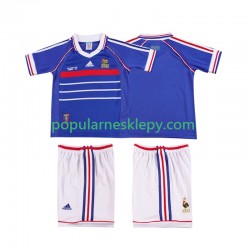 Koszulka Krótka dla Dzieci Reprezentacji Francji Pierwszy strój Retro 1998