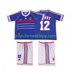 Koszulka Krótka dla Dzieci Reprezentacji Francji Pierwszy strój Henry 12 Retro 1998