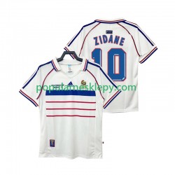 Koszulka Krótka Męska Reprezentacji Francji Drugi strój ZIDANE 10 Retro 1998
