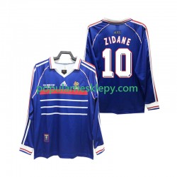 Koszulka Długi Męska Reprezentacji Francji Pierwszy strój ZIDANE 10 Retro 1998