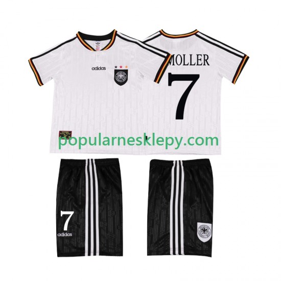 Koszulka Krótka dla Dzieci Reprezentacji Niemiec Pierwszy strój Moller 7 Retro 1996 Koszulka Krótka dla Dzieci Reprezentacji Niemiec Pierwszy strój Moller 7 Retro 1996