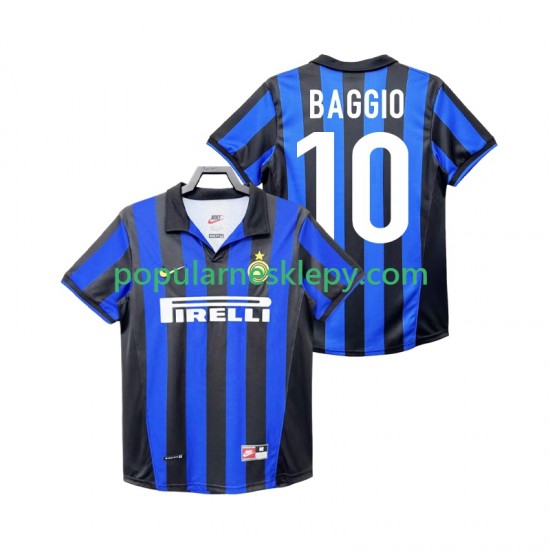 Koszulka Krótka Męska Inter Mediolan Pierwszy strój BAGGIO 10 Retro 1998 1999