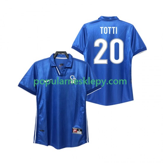 Koszulka Krótka Męska Reprezentacji Włoch Pierwszy strój Totti 20 Retro 1998