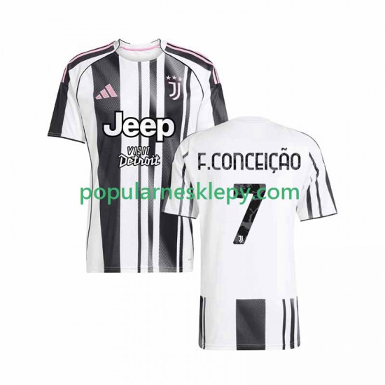 Koszulka Krótka Męska Juventus Pierwszy strój Francisco Conceicao 7 2025-2026