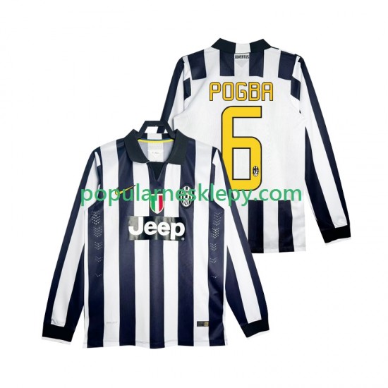 Koszulka Długi Męska Juventus Pierwszy strój Pogba 6 Retro 2014 2015
