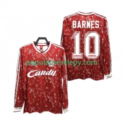 Koszulka Długi Męska Liverpool Pierwszy strój BARNES 10 Retro 1989 1991