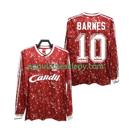 Koszulka Długi Męska Liverpool Pierwszy strój BARNES 10 Retro 1989 1991
