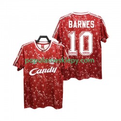 Koszulka Krótka Męska Liverpool Pierwszy strój BARNES 10 Retro 1989 1991