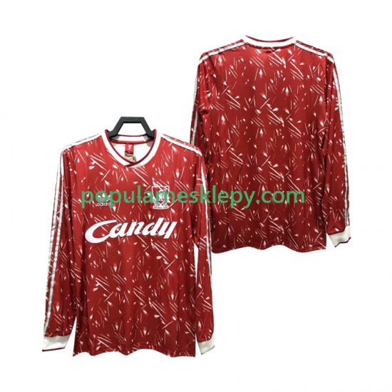 Koszulka Długi Męska Liverpool Pierwszy strój Retro 1989 1991