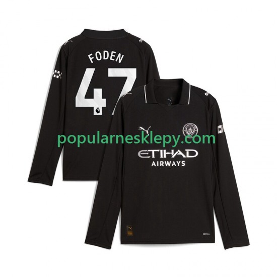 Koszulka Długi Męska Manchester City Drugi strój Phil Foden 47 2025-2026