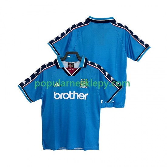 Koszulka Krótka Męska Manchester City Pierwszy strój Retro 1997 1998