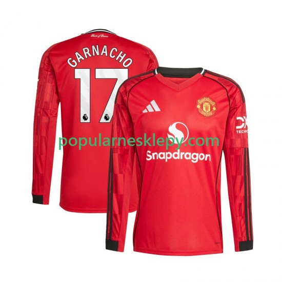 Koszulka Długi Męska Manchester United Pierwszy strój Alejandro Garnacho 17 2025-2026