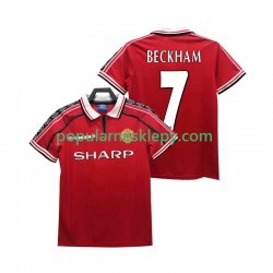Koszulka Krótka Męska Manchester United Pierwszy strój BECKHAM 7 Retro 1998 1999