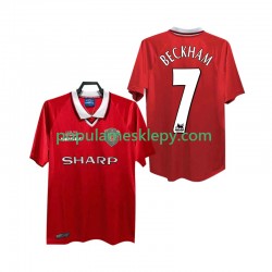 Koszulka Krótka Męska Manchester United Pierwszy strój BECKHAM 7 Retro 1999 2000