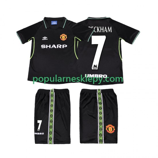 Koszulka Krótka dla Dzieci Manchester United Trzeci strój Beckham 7 Retro 1998 1999 Koszulka Krótka dla Dzieci Manchester United Trzeci strój Beckham 7 Retro 1998 1999