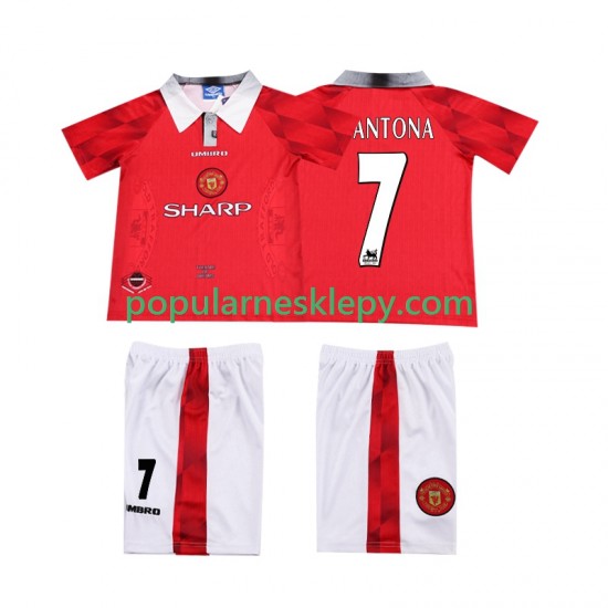 Koszulka Krótka dla Dzieci Manchester United Pierwszy strój CANTONA 7 Retro 1996 1997 Koszulka Krótka dla Dzieci Manchester United Pierwszy strój CANTONA 7 Retro 1996 1997