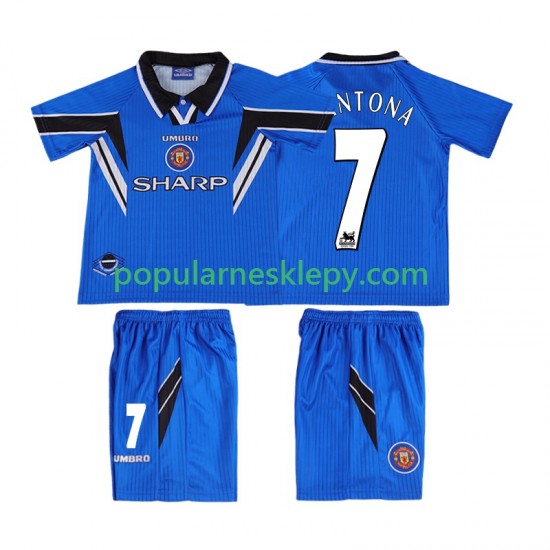 Koszulka Krótka dla Dzieci Manchester United Trzeci strój CONTONA 7 Retro 1996 1998 Koszulka Krótka dla Dzieci Manchester United Trzeci strój CONTONA 7 Retro 1996 1998