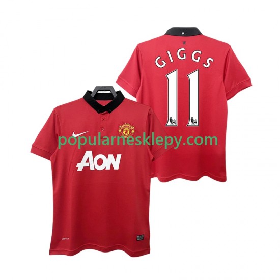 Koszulka Krótka Męska Manchester United Pierwszy strój GIGGS 11 Retro 2013 2014