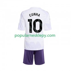 Koszulka Krótka dla Dzieci Manchester United Drugi strój Matheus Cunha 10 2025-2026